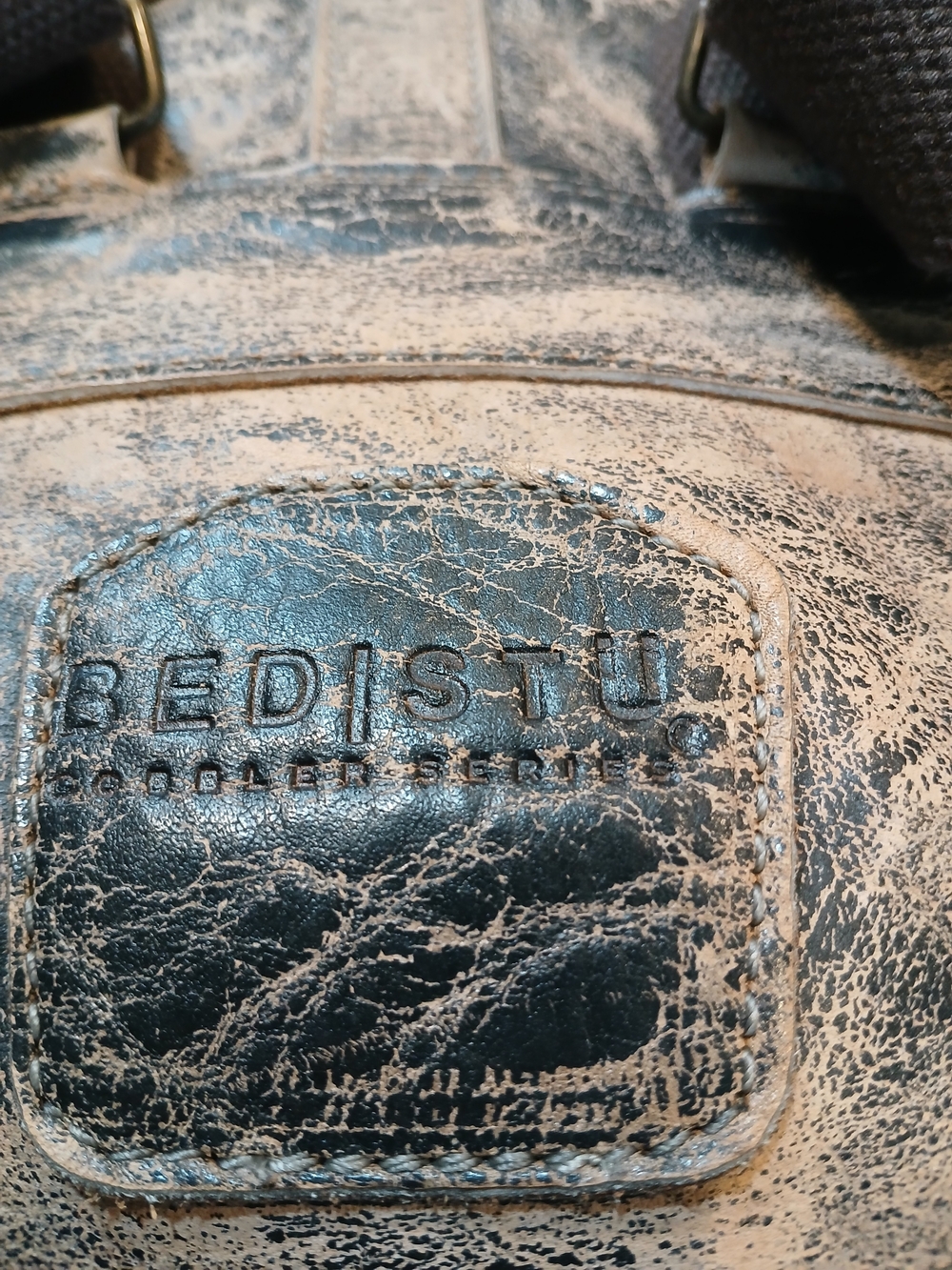 BED STU Distressed Leather JERICHO Brown Backpack - Picture 3 of 13